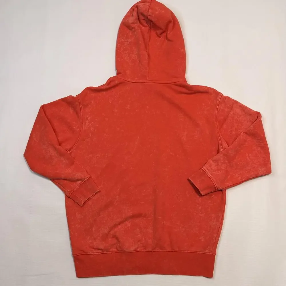 Nike Tracksuit Hoodie Sweatpants Set Womens XS Red Orange Fleece Jogger 2 Piece